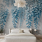 Papel de parede Ramo com flores azuis