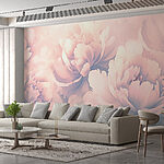 Papel de parede Flores delicadas em tons suaves