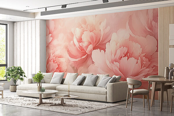 Flores delicadas em tons pastel suaves Papel de parede Flores delicadas em tons pastel suaves