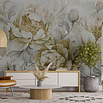 Papel de parede Flores delicadas em tons suaves