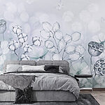 Papel de parede Flores delicadas em tons suaves