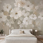 Papel de parede Pintura de flores brancas