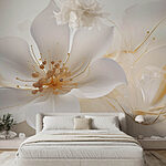 Papel de parede Flor delicada com pormenores elegantes
