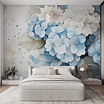 Papel de parede Aguarela de um ramo de flores