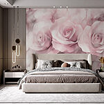 Papel de parede Grupo de rosas cor-de-rosa