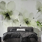 Papel de parede Flores delicadas em tons suaves.