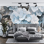 Papel de parede Flores delicadas em tons suaves.