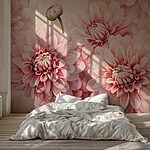 Papel de parede Grupo de flores cor-de-rosa