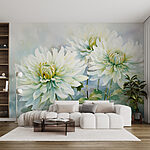 Papel de parede Lindas flores em tons suaves.
