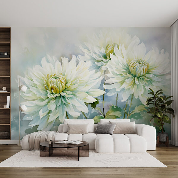 Lindas flores em tons suaves Papel de parede Lindas flores em tons suaves