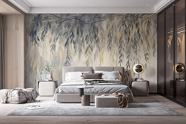 Pintura de um ramo de árvore Papel de parede Pintura de um ramo de árvore