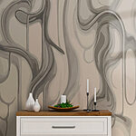 Papel de parede Formas abstractas em tons neutros.