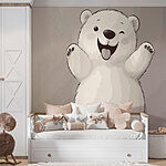 Papel de parede Desenho animado de um urso polar