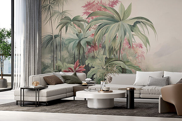 Pintura de plantas e flores Papel de parede Pintura de plantas e flores