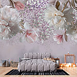 Papel de parede Flores delicadas em tons suaves