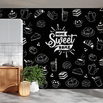 Papel de parede Imagem a preto e branco de alimentos