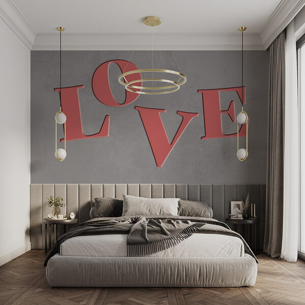 O amor em letras ousadas e divertidas Papel de parede O amor em letras ousadas e divertidas