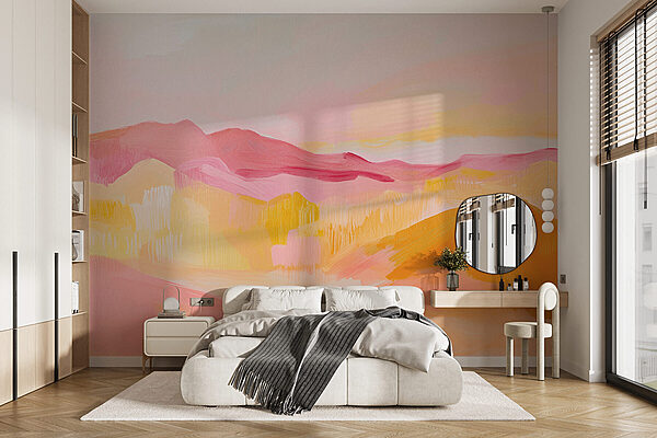 Pintura de um deserto Papel de parede Pintura de um deserto