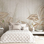 Papel de parede Folhas elegantes em tons suaves.