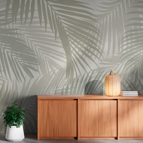 Padrão de folhas sobre um fundo branco Papel de parede Padrão de folhas sobre um fundo branco