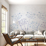 Papel de parede Flores delicadas em tons suaves