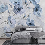 Papel de parede Flores delicadas em tons suaves