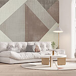 Papel de parede Formas abstractas em cores suaves.