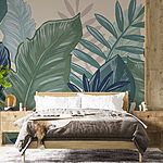 Papel de parede Design vibrante de folhagem tropical