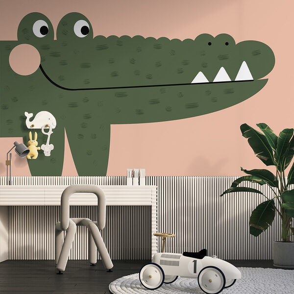 Desenho animado de um crocodilo Papel de parede Desenho animado de um crocodilo