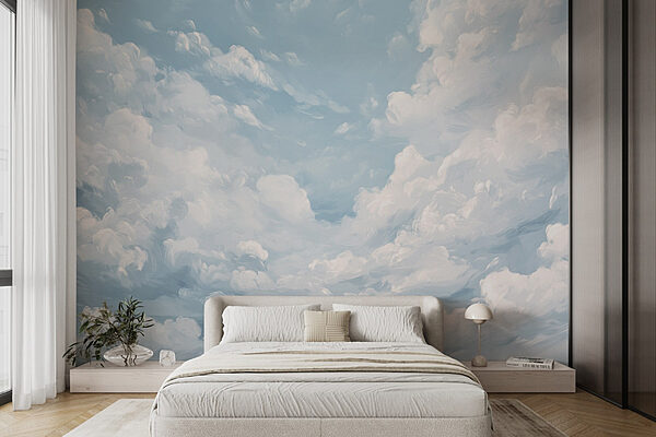 Papel de parede Céu azul com nuvens (REF: w02313) Papel de parede Papel de parede Céu azul com nuvens (REF: w02313)