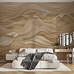 Papel de parede Ondas texturadas em tons suaves