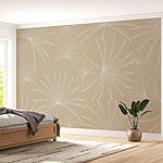Papel de parede Padrão de flores brancas