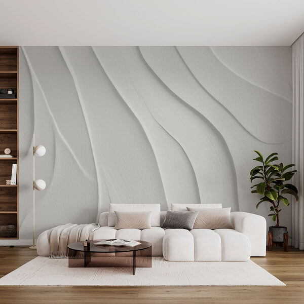 Papel de parede Superfície branca com linhas onduladas (REF: w02298) Papel de parede Papel de parede Superfície branca com linhas onduladas (REF: w02298)