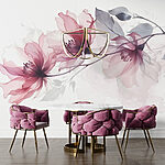 Papel de parede Flores delicadas em tons suaves
