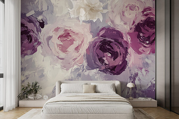 Pintura de flores sobre uma superfície Papel de parede Pintura de flores sobre uma superfície