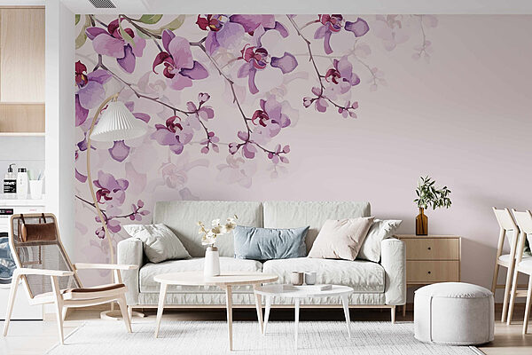 Orquídeas delicadas em tons suaves Papel de parede Orquídeas delicadas em tons suaves