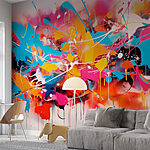 Papel de parede Arte colorida salpicada