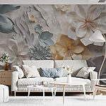 Papel de parede Grupo de flores de papel
