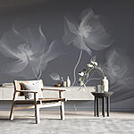 Papel de parede Flores delicadas em tons suaves