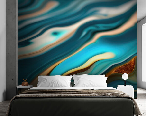 Cores fluidas em padrões harmoniosos Papel de parede Cores fluidas em padrões harmoniosos
