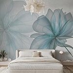Papel de parede Um par de flores transparentes