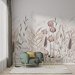 Papel de parede Pintura de plantas e folhas