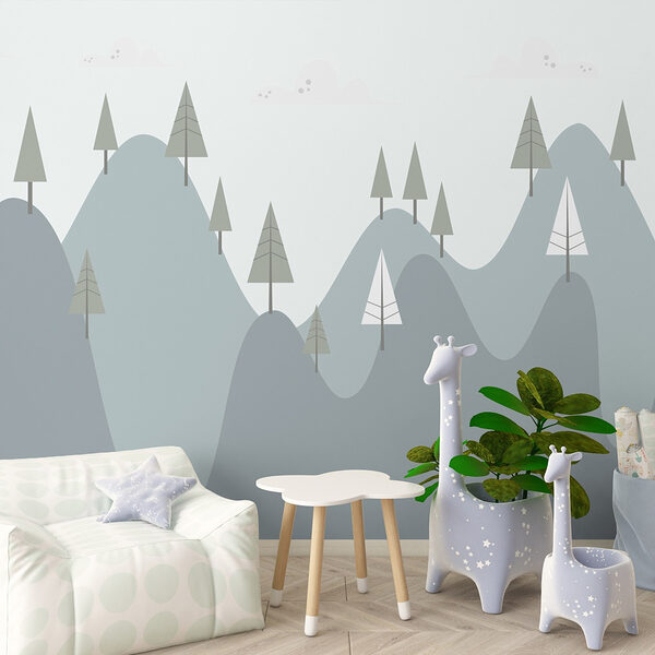Montanha com árvores Papel de parede Montanha com árvores