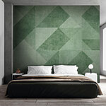 Papel de parede Fundo verde e branco