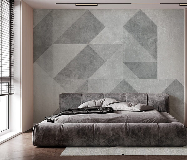 Azulejo cinzento e branco Papel de parede Azulejo cinzento e branco