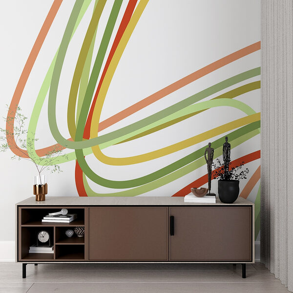 Linhas coloridas sobre um fundo branco Papel de parede Linhas coloridas sobre um fundo branco