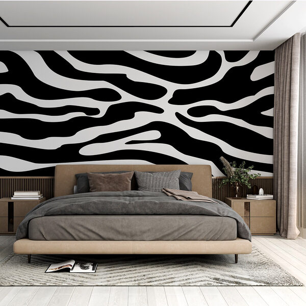 Padrão preto e branco Papel de parede Padrão preto e branco