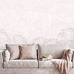 Papel de parede Padrão floral branco e cor-de-rosa