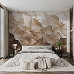 Papel de parede Camadas texturadas de formas orgânicas.