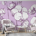 Papel de parede Design floral com tons pastel suaves